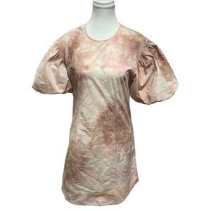 A.L.C. Pink and Cream Puff Sleeve Dress